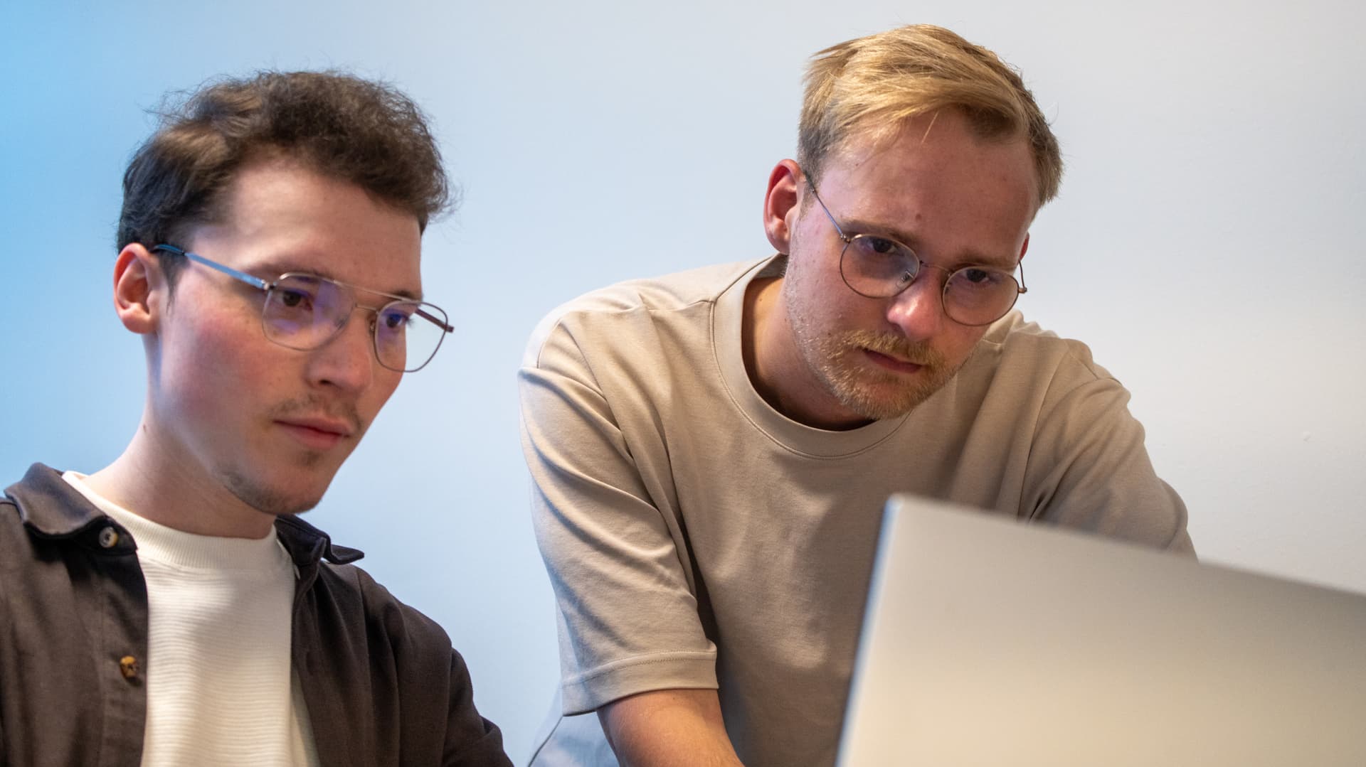 Niels en Christiaan aan het werk